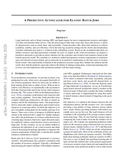 A Predictive Autoscaler for Elastic Batch Jobs