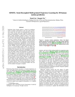 SDMTL: Semi-Decoupled Multi-grained Trajectory Learning for 3D human
  motion prediction