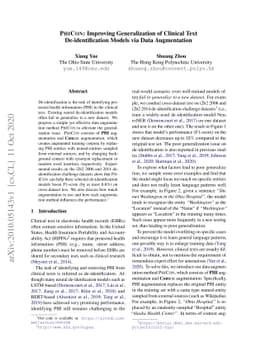 PHICON: Improving Generalization of Clinical Text De-identification
  Models via Data Augmentation