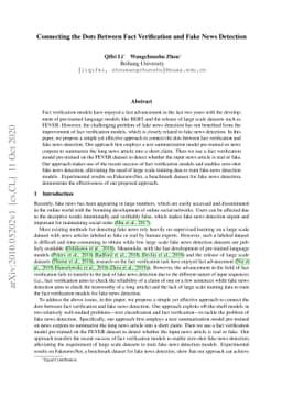 Connecting the Dots Between Fact Verification and Fake News Detection