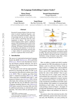 Do Language Embeddings Capture Scales?