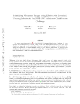 Identifying Melanoma Images using EfficientNet Ensemble: Winning
  Solution to the SIIM-ISIC Melanoma Classification Challenge