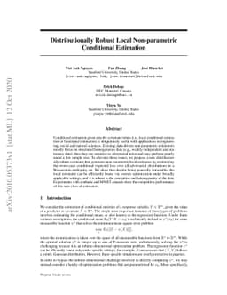 Distributionally Robust Local Non-parametric Conditional Estimation