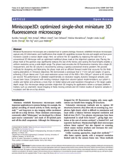 Miniscope3D: optimized single-shot miniature 3D fluorescence microscopy