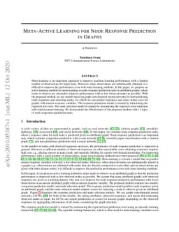Meta-Active Learning for Node Response Prediction in Graphs