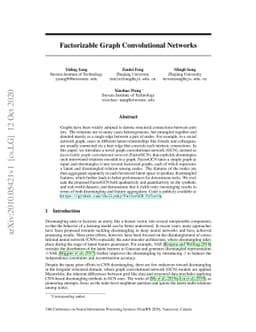 Factorizable Graph Convolutional Networks