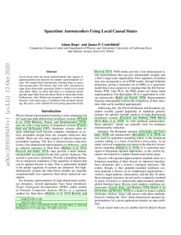 Spacetime Autoencoders Using Local Causal States