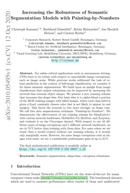 Increasing the Robustness of Semantic Segmentation Models with
  Painting-by-Numbers
