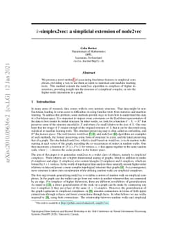 k-simplex2vec: a simplicial extension of node2vec