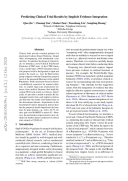 Predicting Clinical Trial Results by Implicit Evidence Integration