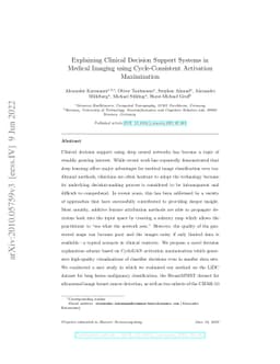 Explaining Clinical Decision Support Systems in Medical Imaging using
  Cycle-Consistent Activation Maximization