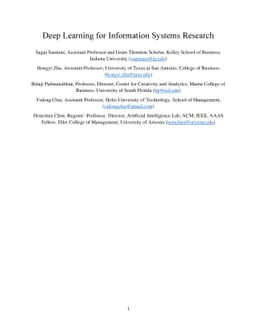 Deep Learning for Information Systems Research
