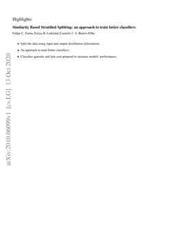 Similarity Based Stratified Splitting: an approach to train better
  classifiers