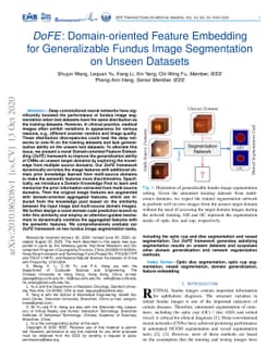 DoFE: Domain-oriented Feature Embedding for Generalizable Fundus Image
  Segmentation on Unseen Datasets