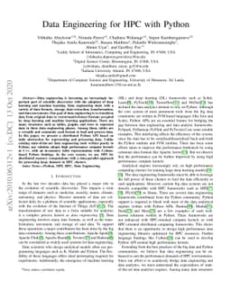 Data Engineering for HPC with Python