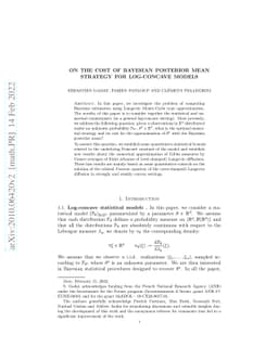 On the cost of Bayesian posterior mean strategy for log-concave models