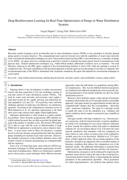 Deep Reinforcement Learning for Real-Time Optimization of Pumps in Water
  Distribution Systems