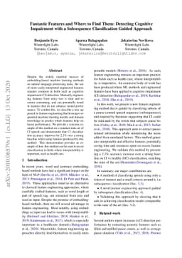 Fantastic Features and Where to Find Them: Detecting Cognitive
  Impairment with a Subsequence Classification Guided Approach