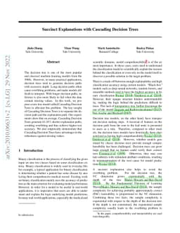 Succinct Explanations With Cascading Decision Trees