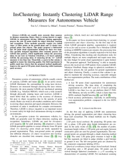InsClustering: Instantly Clustering LiDAR Range Measures for Autonomous
  Vehicle