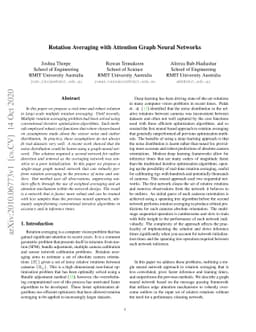 Rotation Averaging with Attention Graph Neural Networks