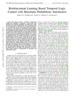 Reinforcement Learning Based Temporal Logic Control with Maximum
  Probabilistic Satisfaction