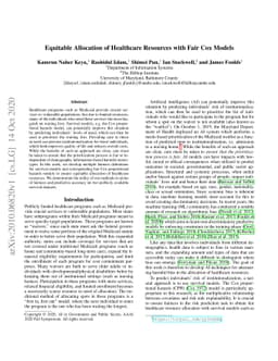 Equitable Allocation of Healthcare Resources with Fair Cox Models