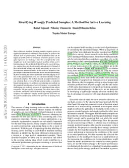 Identifying Wrongly Predicted Samples: A Method for Active Learning