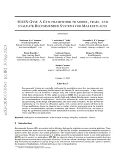 MARS-Gym: A Gym framework to model, train, and evaluate Recommender
  Systems for Marketplaces