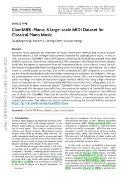 GiantMIDI-Piano: A large-scale MIDI dataset for classical piano music