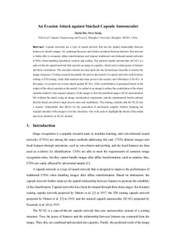 An Evasion Attack against Stacked Capsule Autoencoder