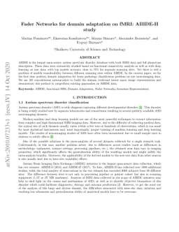 Fader Networks for domain adaptation on fMRI: ABIDE-II study