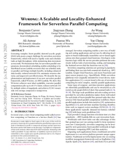 Wukong: A Scalable and Locality-Enhanced Framework for Serverless
  Parallel Computing