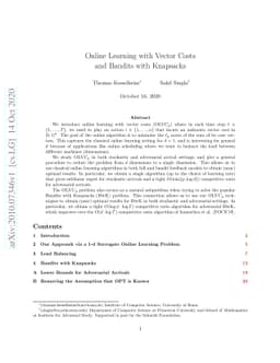 Online Learning with Vector Costs and Bandits with Knapsacks