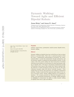 Dynamic Walking: Toward Agile and Efficient Bipedal Robots