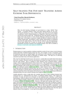 Self-training for Few-shot Transfer Across Extreme Task Differences