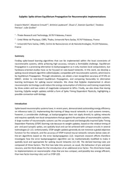 EqSpike: Spike-driven Equilibrium Propagation for Neuromorphic
  Implementations