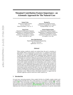 Marginal Contribution Feature Importance -- an Axiomatic Approach for
  The Natural Case