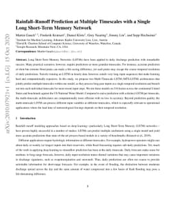 Rainfall-Runoff Prediction at Multiple Timescales with a Single Long
  Short-Term Memory Network