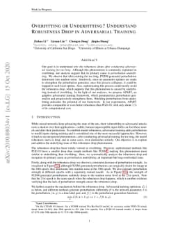 Overfitting or Underfitting? Understand Robustness Drop in Adversarial
  Training