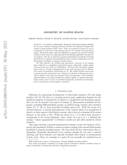 Geometry of Sample Spaces