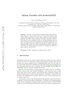 Melody Classifier with Stacked-LSTM