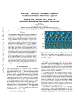 Vid-ODE: Continuous-Time Video Generation with Neural Ordinary
  Differential Equation