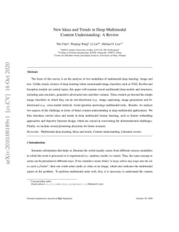 New Ideas and Trends in Deep Multimodal Content Understanding: A Review