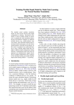 Training Flexible Depth Model by Multi-Task Learning for Neural Machine
  Translation