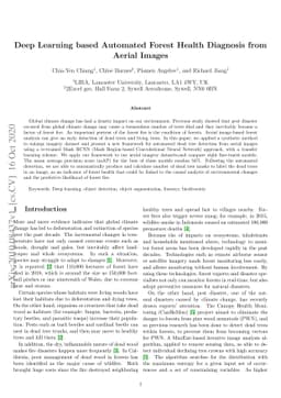 Deep Learning based Automated Forest Health Diagnosis from Aerial Images
