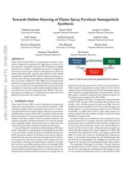 Towards Online Steering of Flame Spray Pyrolysis Nanoparticle Synthesis