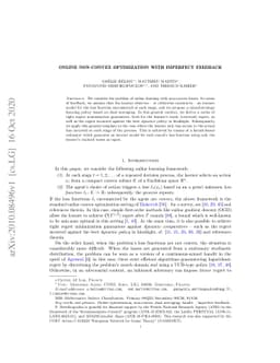 Online non-convex optimization with imperfect feedback