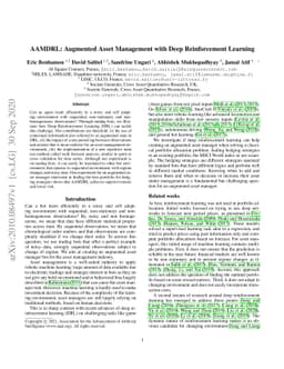 AAMDRL: Augmented Asset Management with Deep Reinforcement Learning