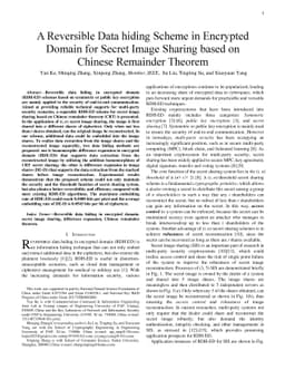 A Reversible Data hiding Scheme in Encrypted Domain for Secret Image
  Sharing based on Chinese Remainder Theorem